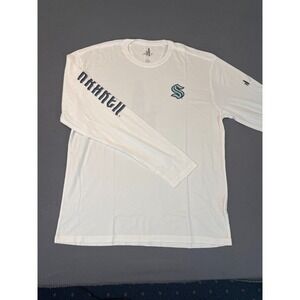 Seattle Kraken T-Shirt johnnie-O L/S White Hockey Mens Lg Graphic Shirt NHL